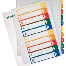 LEITZ Register PC-beschriftbar A4+ 12930000 multicolor 1-10