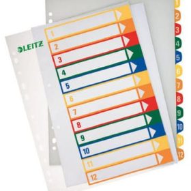 LEITZ Register PC-beschriftbar A4+ 12940000 mutlicolor 1-12