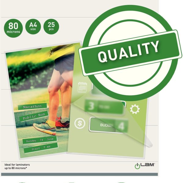 LEITZ Laminiertasche A4 16917 glanz, 80my 25 Stk