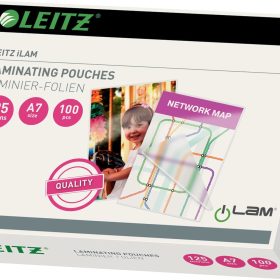 LEITZ Laminiertasche A7 33805 glanz, 125my 100 Stk