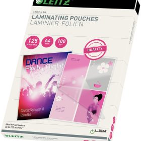 LEITZ Laminiertasche A4 33808 glanz, 125my 100 Stk