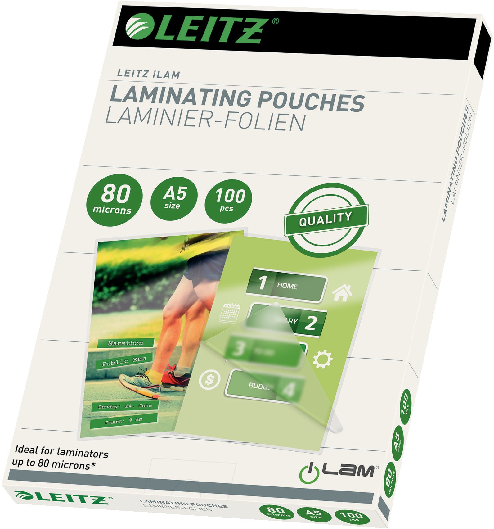 LEITZ-33817-5411313338172 LEITZ Laminiertasche A5 33817 glanz, 80my 100 Stk – Hochwertig & günstig bei ShopDeca