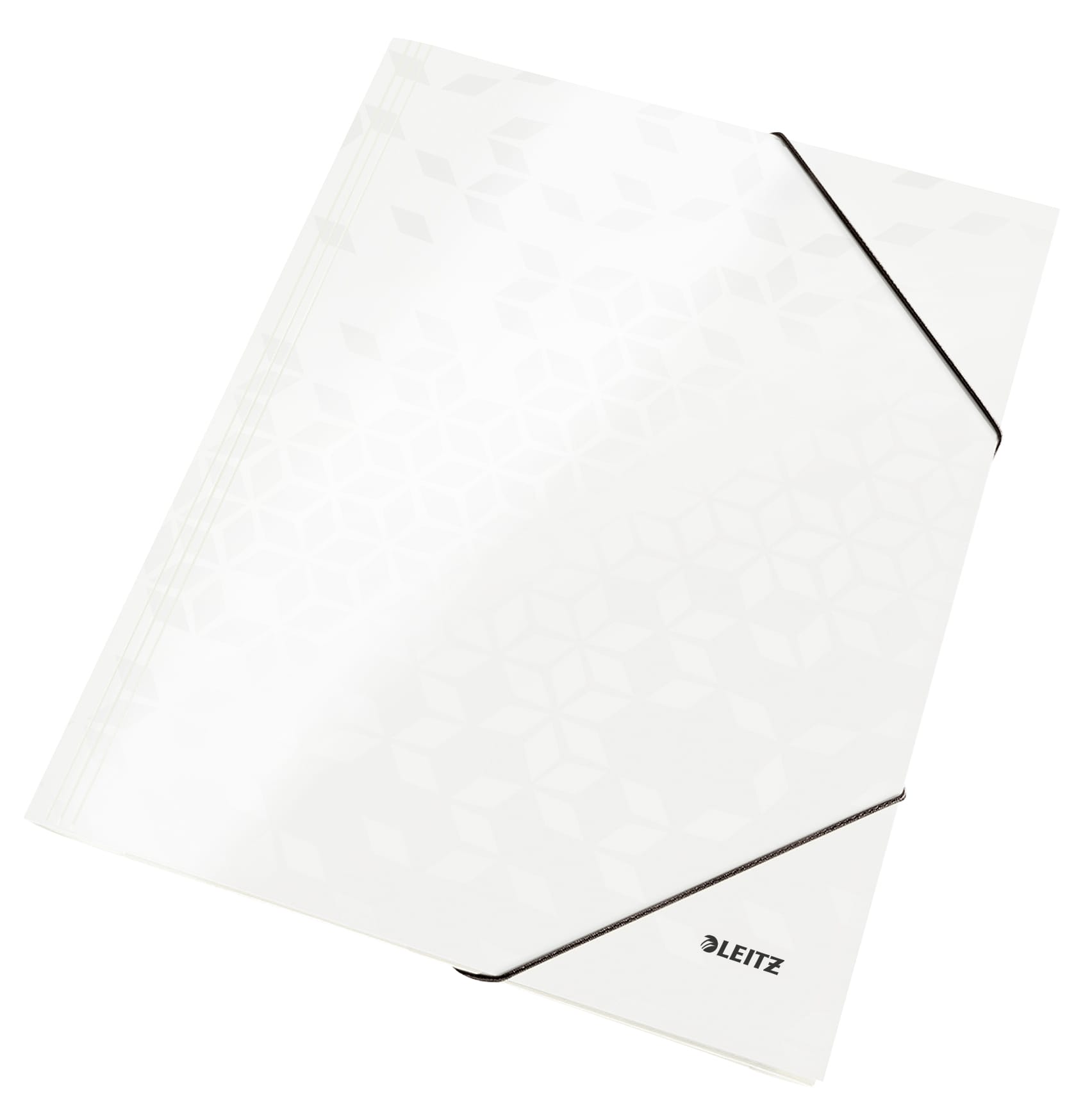 LEITZ-3982-00-01-4002432395101 LEITZ Gummibandmappe WOW A4 3982-00-01 weiss – Bild 1