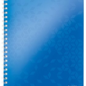 LEITZ Spiralbuch WOW PP A4 46370036 blau 80 Blatt