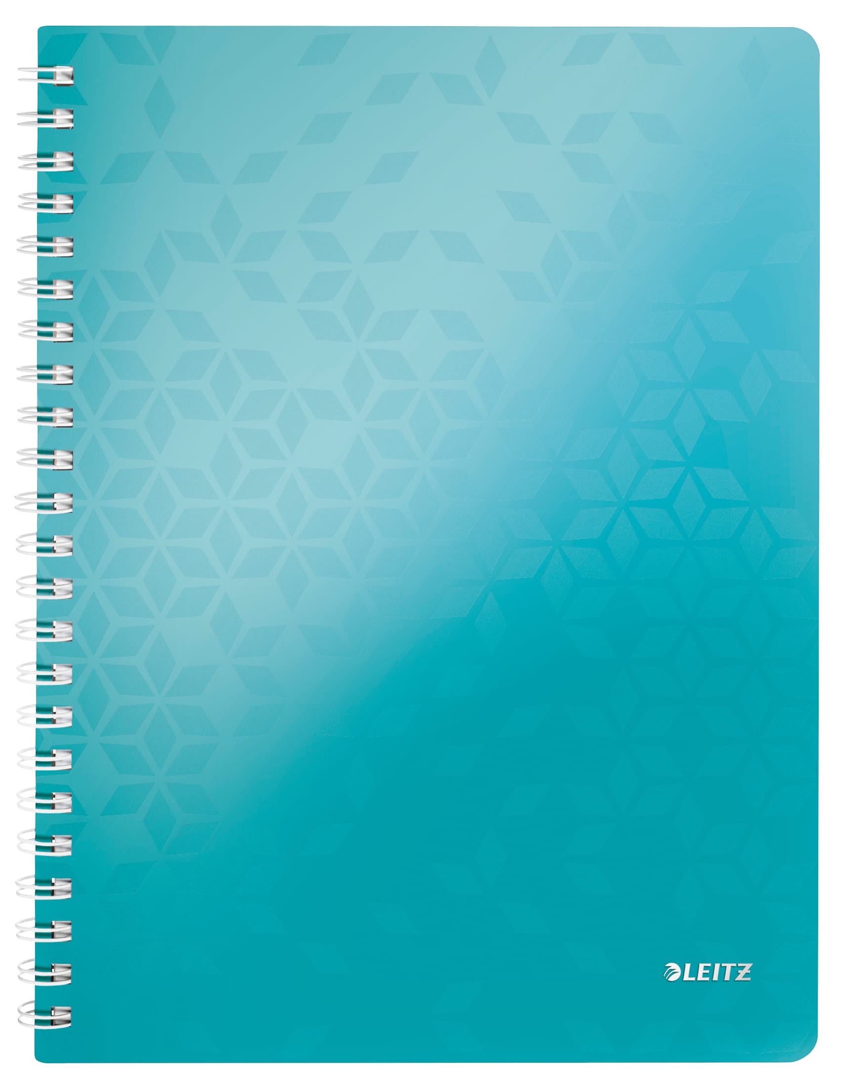 LEITZ-46380051-4002432107704 LEITZ Spiralbuch WOW PP A4 46380051 eisblau 80 Blatt – Hochwertig & günstig bei ShopDeca
