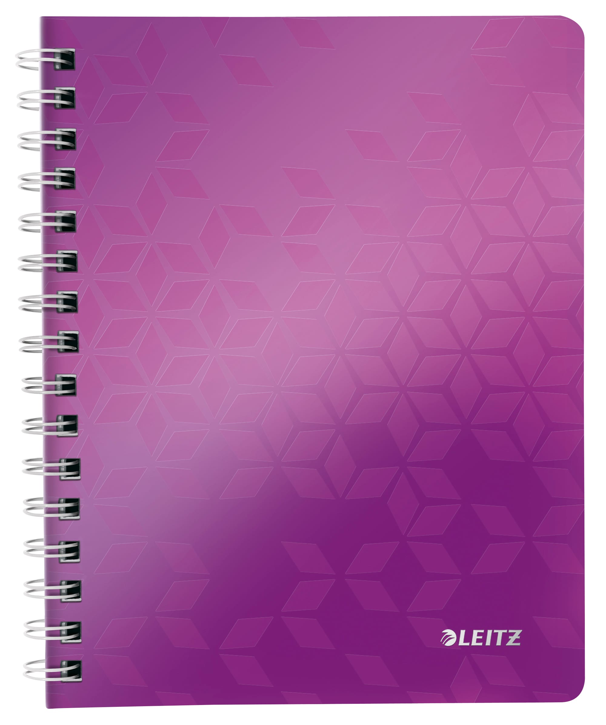 LEITZ-46390062-4002432107780 LEITZ Spiralbuch WOW PP A5 46390062 violett 80 Blatt – Hochwertig & günstig bei ShopDeca