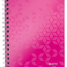 LEITZ Spiralbuch WOW PP A5 46390023 pink 80 Blatt