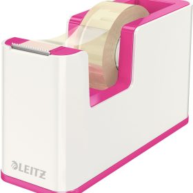 LEITZ Klebebandabroller WOW 19mmx33m 53641023 weiss/pink