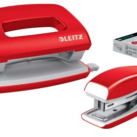 LEITZ Locher/Hefter NeXXt WOW 5561 5561-20-26 rot, Bundle 10 Blatt
