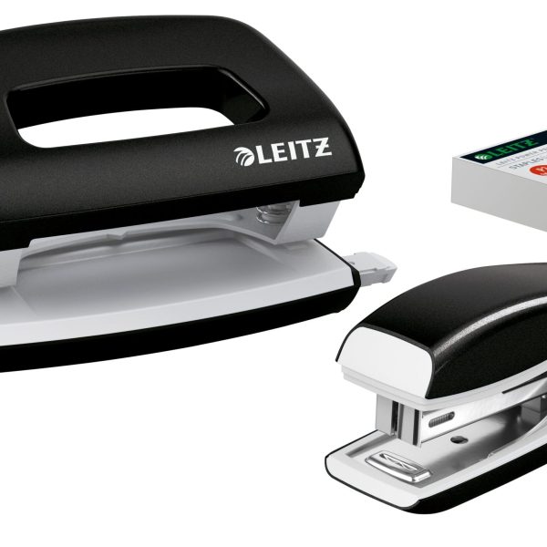 LEITZ Locher/Hefter NeXXt WOW 5561 5561-20-95 schwarz, Bundle 10 Blatt