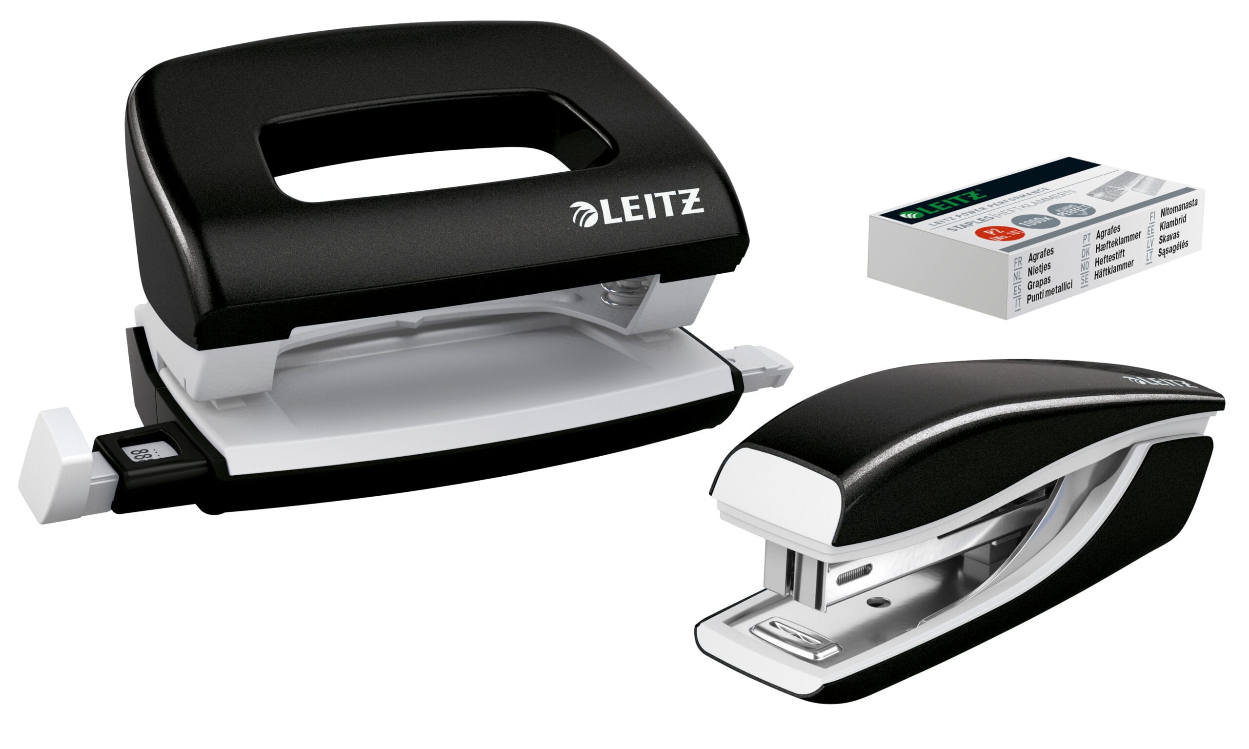 LEITZ-5561-20-95-4002432122318 LEITZ Locher/Hefter NeXXt WOW 5561 5561-20-95 schwarz, Bundle 10 Blatt – Hochwertig & günstig bei ShopDeca