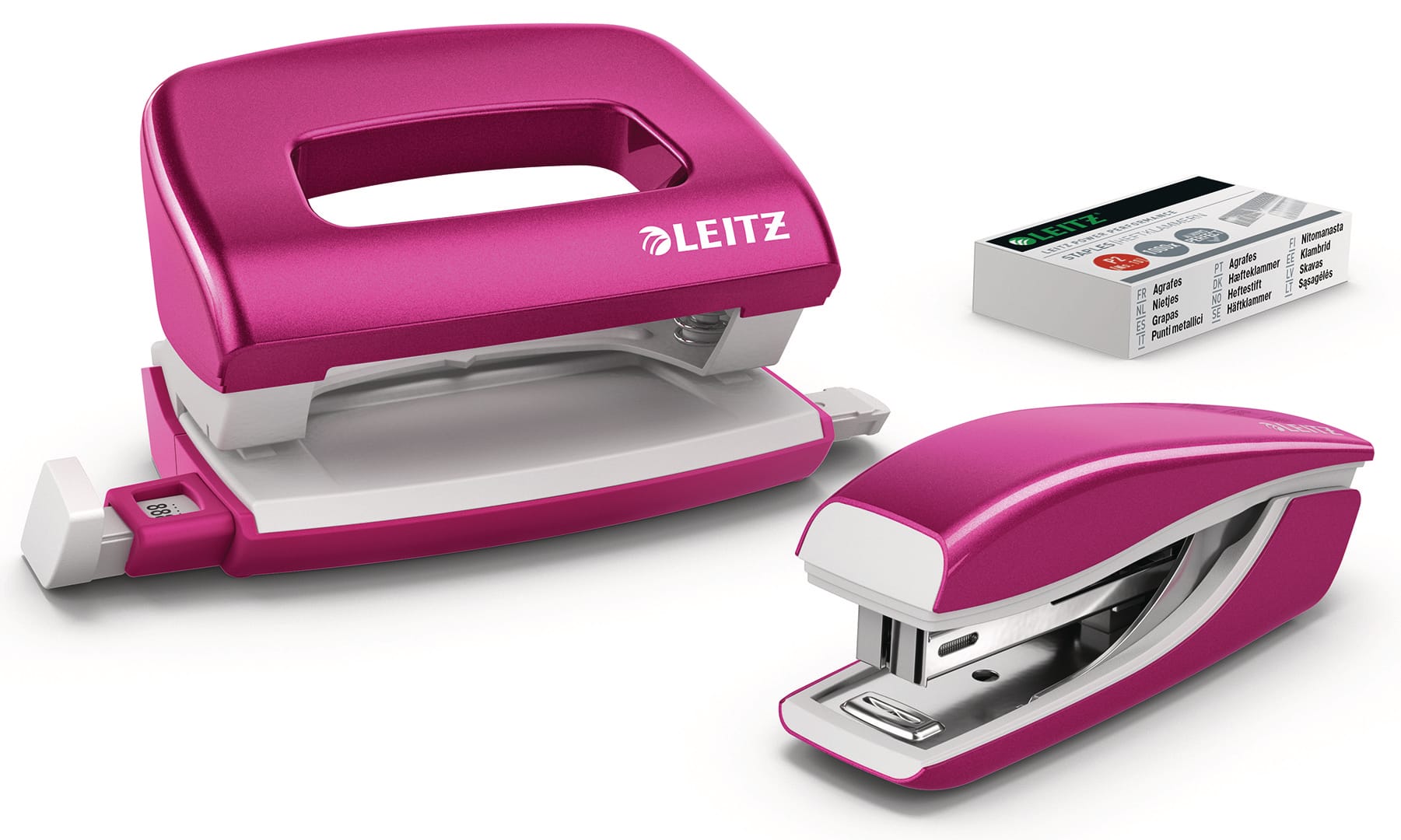 LEITZ-55612023-4002432100798 LEITZ Locher/Hefter NeXXt WOW 5561 55612023 pink, Bundle 10 Blatt – Hochwertig & günstig bei ShopDeca