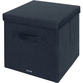 LEITZ Aufbewahrungsbox mit Deckel 6145-00-89 samtgrau 2 Stk. 33x32.5x38cm