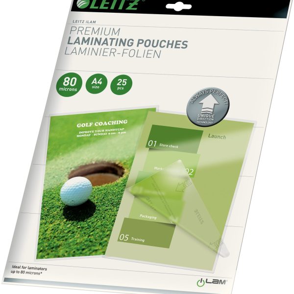 LEITZ Laminiertasche A4 74790000 glanz, 80my 25 Stk