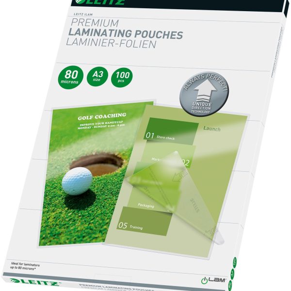 LEITZ Laminiertasche A3 74850000 glanz, 80my 100 Stk