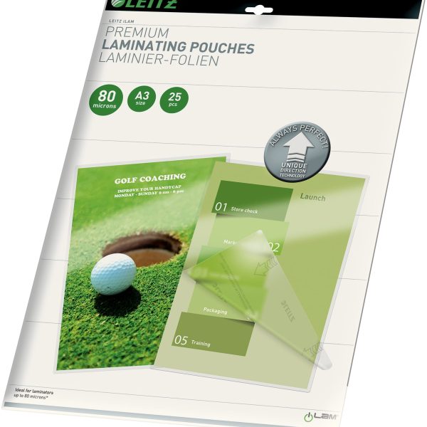 LEITZ Laminiertasche A3 74860000 glanz, 80my 25 Stk