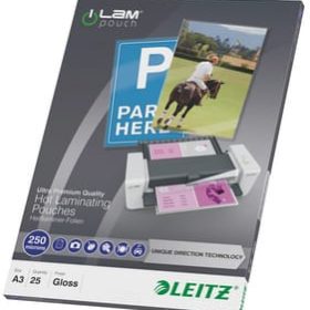 LEITZ Laminiertasche A3 74910000 glanz, 250my 25 Stk