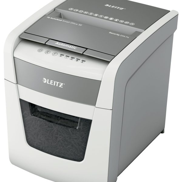 LEITZ Aktenvernichter IQ AF 80352000 Small Office 50, P-4, 20lt