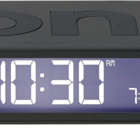 LEXON Wecker Flip Classic LR157G3 dunkelgrau, USB-C