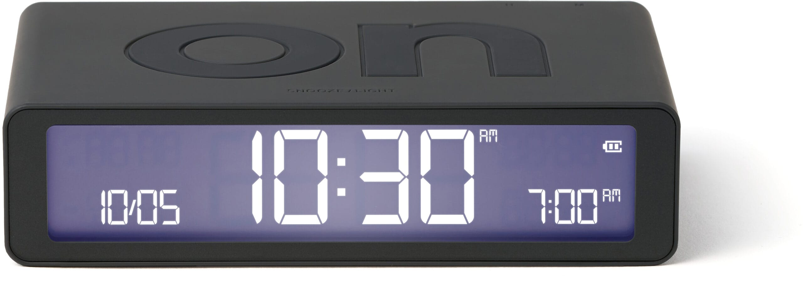 LEXON-LR157G3-3660491209336 LEXON Wecker Flip Classic LR157G3 dunkelgrau, USB-C – Hochwertig & günstig bei ShopDeca