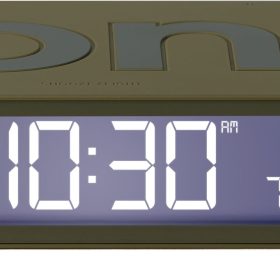 LEXON Wecker Flip Classic LR157K9 khaki, USB-C