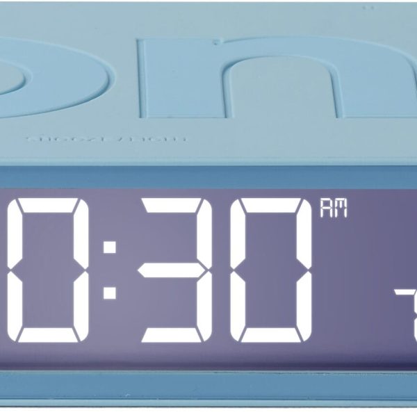 LEXON Wecker Flip Classic LR157LB1 hellblau, USB-C