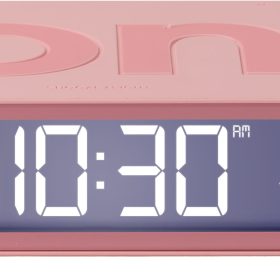 LEXON Wecker Flip Classic LR157P2 pink, USB-C