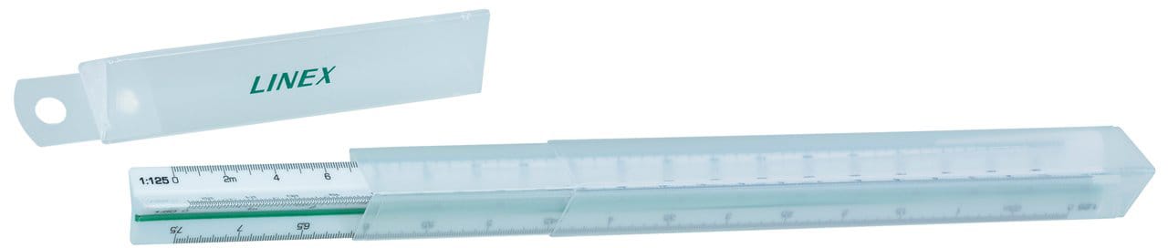 LINEX-100413048-5701221101785 LINEX Dreikantmassstab 30cm 100413048 weiss/farbig – Hochwertig & günstig bei ShopDeca