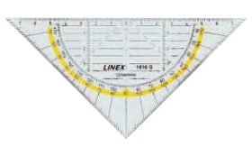 LINEX Geometriedreieck 14cm 100414085 transparent