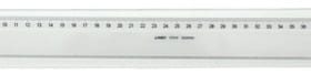 LINEX Schullineal transparent 50cm 1050M mit Tuschkante und Facette