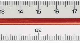 LINEX Dreikantmassstab 30cm 94800L weiss/farbig