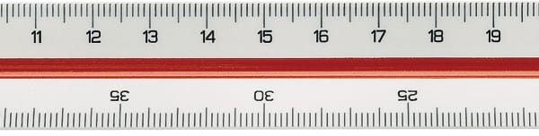 LINEX Dreikantmassstab 30cm 94800L weiss/farbig