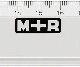 M+R Schullineal,schmal 30cm 711300000 klar, Skala Kunststoff