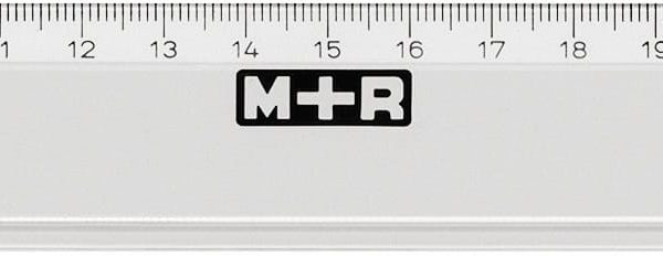 M+R Schullineal,schmal 30cm 711300000 klar, Skala Kunststoff