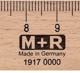M+R Lineal 17cm 719170000 Metalleinlage Buche