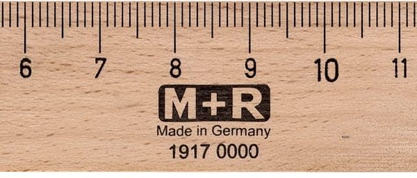 M+R Lineal 17cm 719170000 Metalleinlage Buche