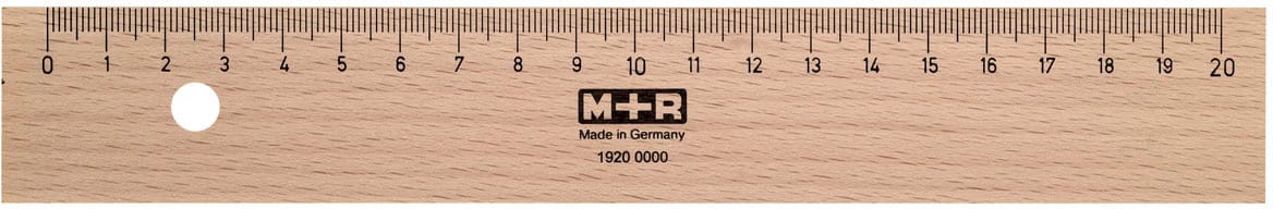 M-R-719200000-4004627260027 M+R Lineal 20cm 719200000 Metalleinlage Buche – Hochwertig & günstig bei ShopDeca