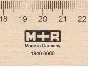 M+R Lineal 40cm 719400000 Metalleinlage Buche