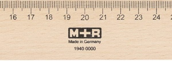 M+R Lineal 40cm 719400000 Metalleinlage Buche