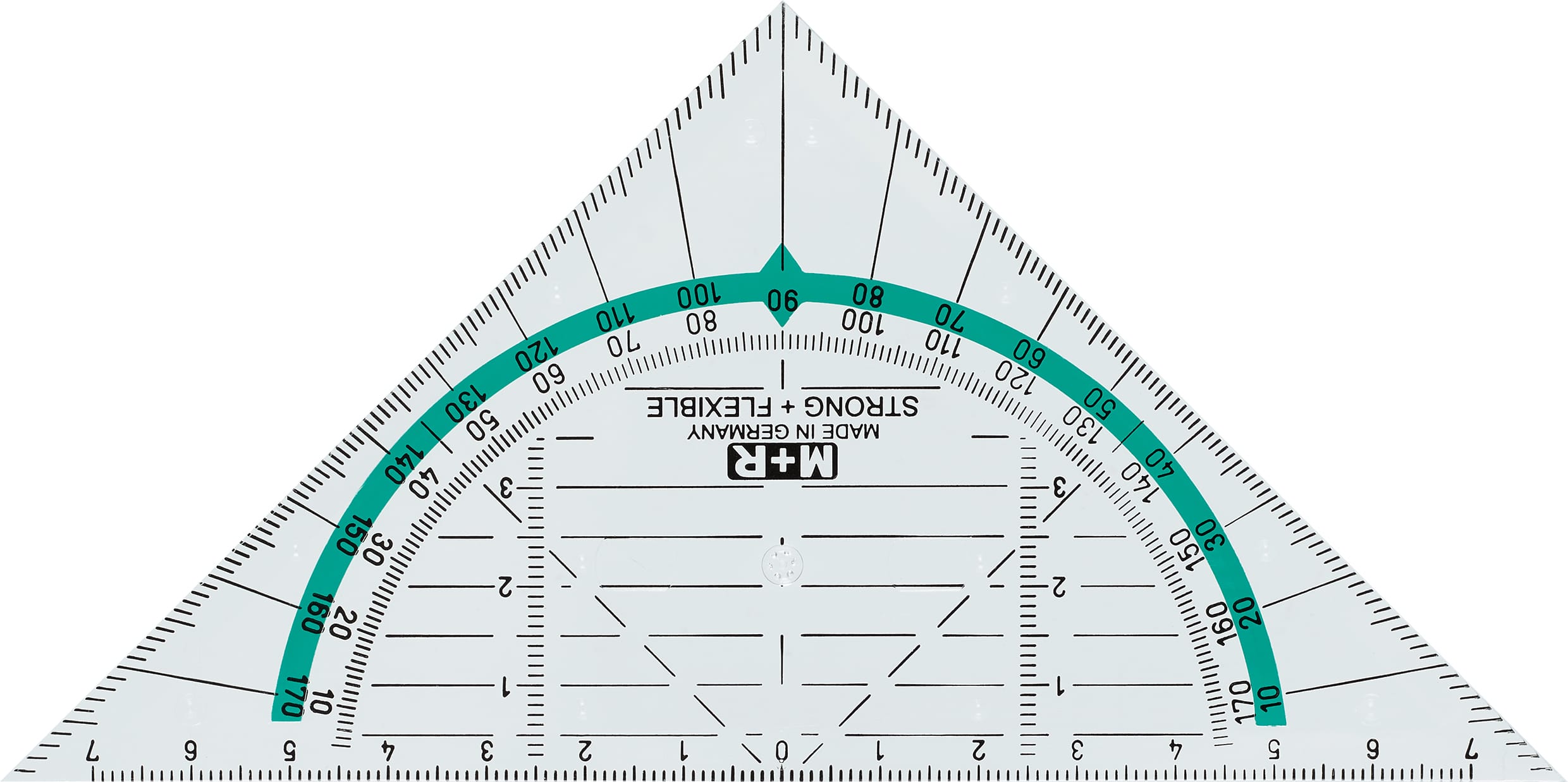 M-R-723170300-4004627023103 M+R Geodreieck 16cm 723170300 glasklar, bruchfest – Hochwertig & günstig bei ShopDeca