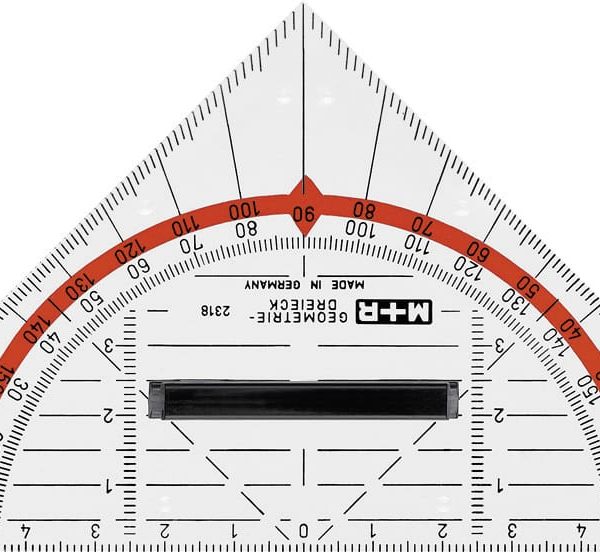 M+R Geometriedreieck 14cm 723180100 abnehmb.Griff Acryl