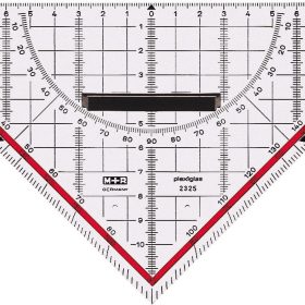 M+R Geometriedreieck 22cm 723230100 abnehmbarer Griff Acryl
