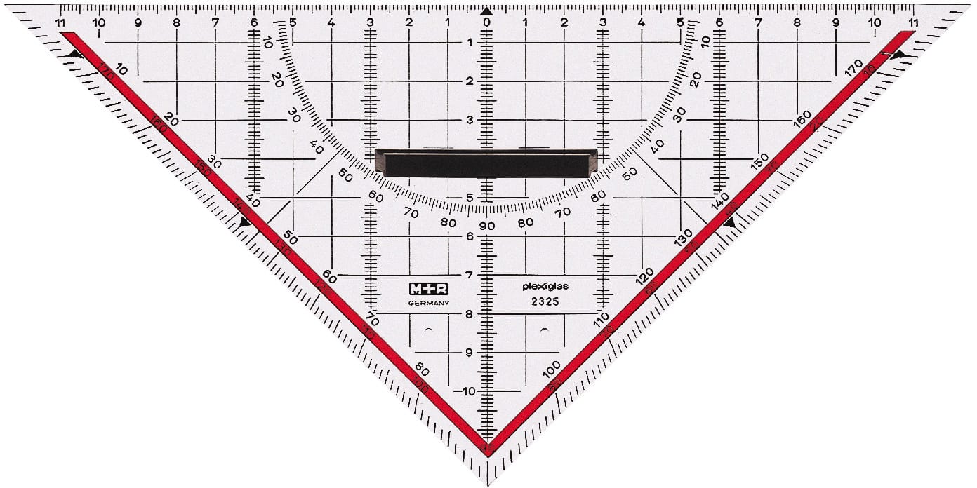M-R-723230100-4004627413003 M+R Geometriedreieck 22cm 723230100 abnehmbarer Griff Acryl – Hochwertig & günstig bei ShopDeca