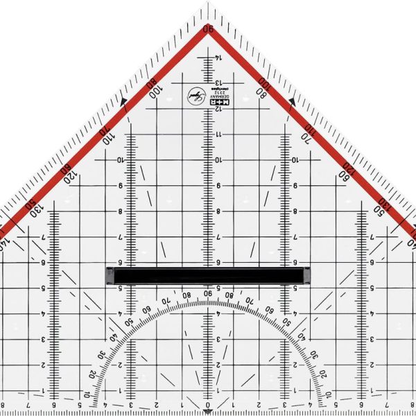 M+R Geometriedreieck 30cm 723320100 abnehmbarer Griff Acryl