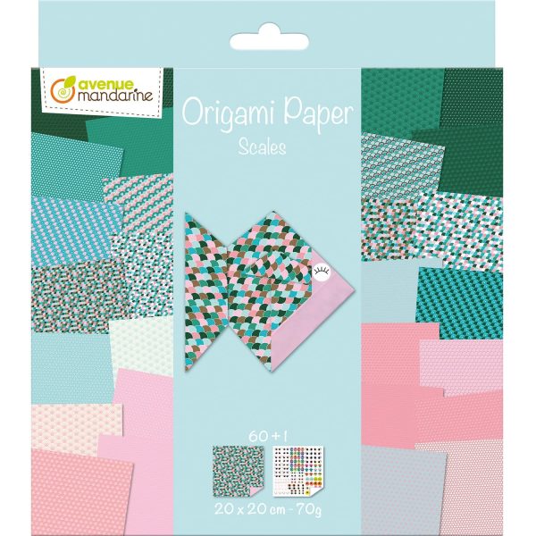 MANDARINE Origamipapier 20x20cm OR511C Schuppen 70g 60 Blatt