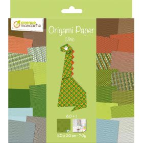 MANDARINE Origamipapier 20x20cm OR512C Dino 70g 60 Blatt
