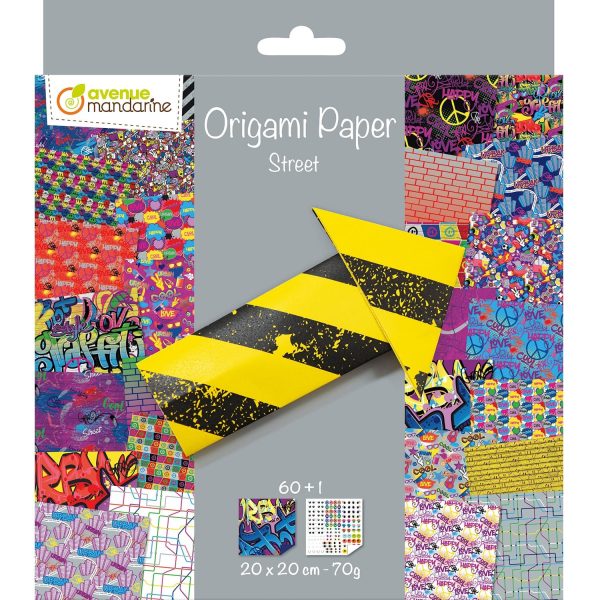 MANDARINE Origamipapier 20x20cm OR520C Street Art 70g 60 Blatt