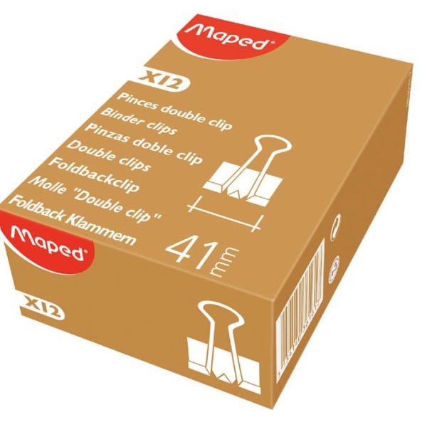 MAPED Foldback Klammer 300070 41mm schwarz 12 Stk.