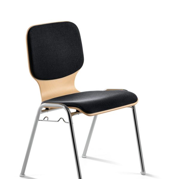 MAYER Besucherstuhl Wood Comf. Plus 211601 stapelbar, 2 Polster