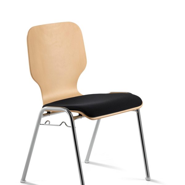 MAYER Besucherstuhl Wood Comfort 21160401 stapelbar, 1 Polster